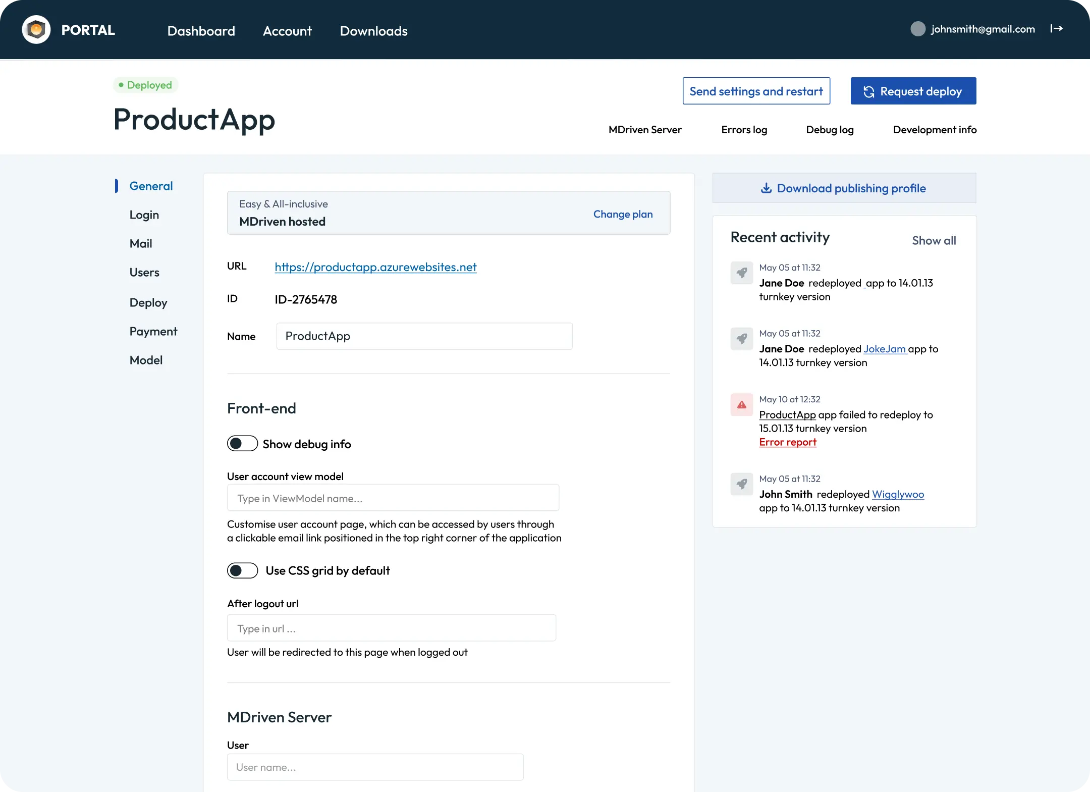 MDriven system project preview
